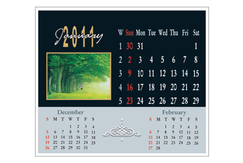 TableTop Calendar Nature printers